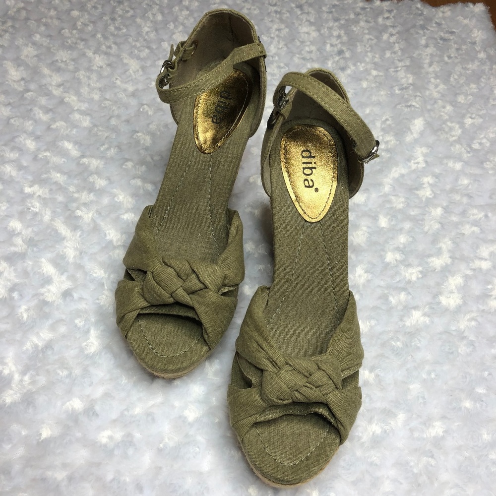 Olive Green Wedge Espadrille